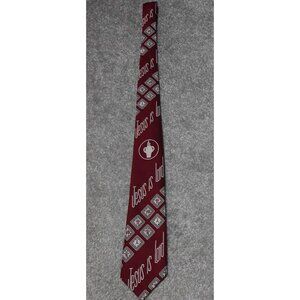 Jesus Is Lord Necktie Men's 53" x 3" Burgundy Printed 100% Polyester Wanhsiang